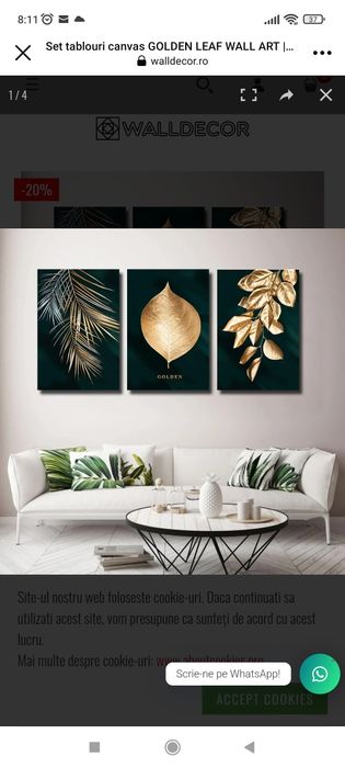 Vând toblou 3 piese