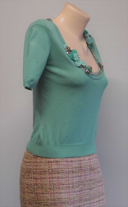 Bluza verde Elisabetha Franchi Gold marimea 38