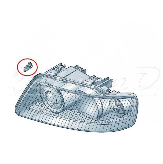 Щипки (водачи, крепежи) за закрепване на фар за AUDI A3 (8L) - A6 (C5)