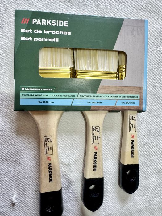 2 x Seturi pensule parkside 3buc-30/50/60mm pentru vopsea