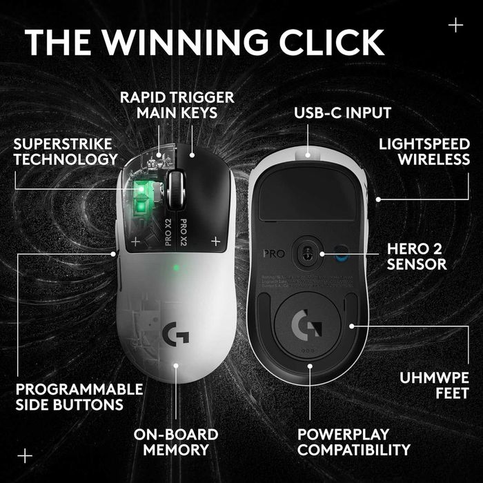 NEW! Logitech PRO X2 SUPERSTRIKE Lightspeed Wireless Gaming Mouse!