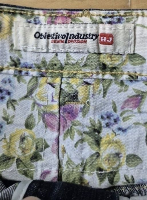 Fustă Blugi Obietivo Industry, Mărimea S - Detalii Florale Unice!