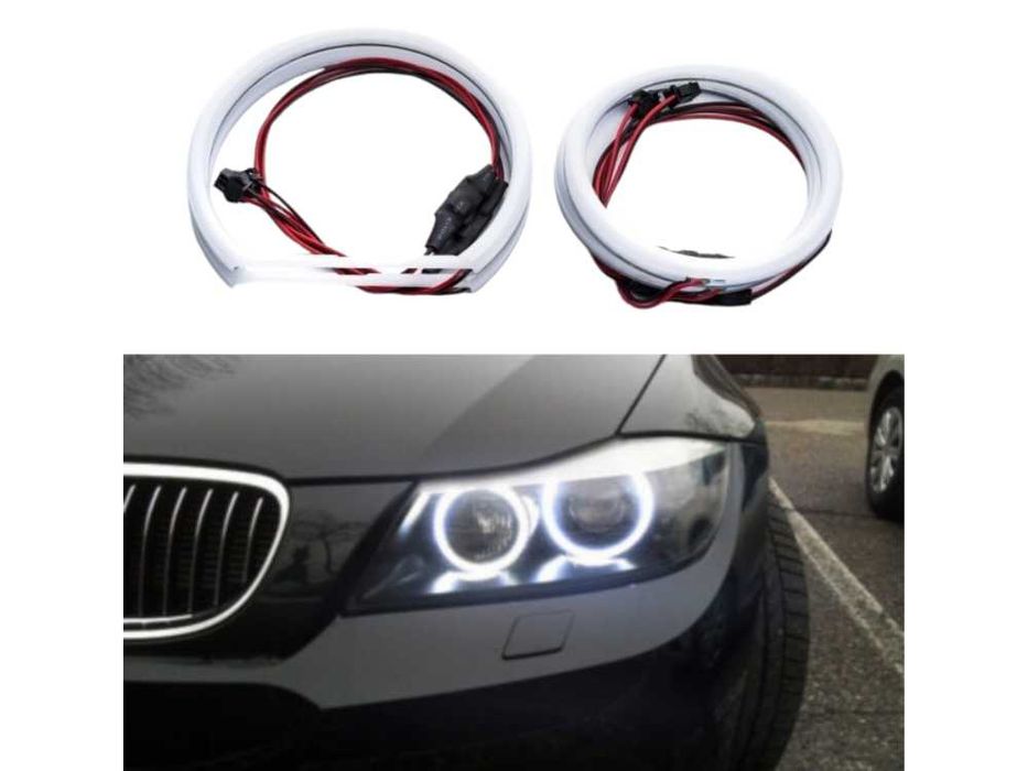 LED Cotton Angel Eyes BMW БМВ E90 E91 – Фейслифт XENON Фарове – Бели Жълти Червени Сини НАЛИЧНИ!