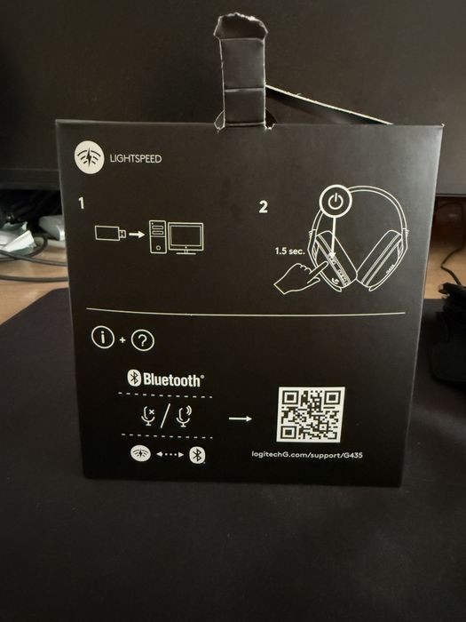 Casti gaming wireless Logitech G435 Lightspeed, Negru