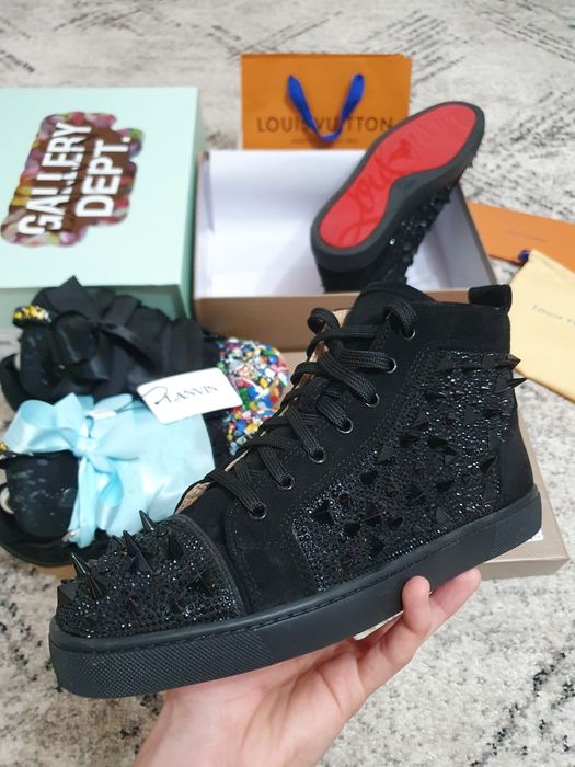 Christian Louboutin Black Sneakers Long Spikes
