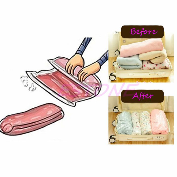 Saci vidare haine75%reduce 80x110cm Vidare aspirator Spatiu redus Noi