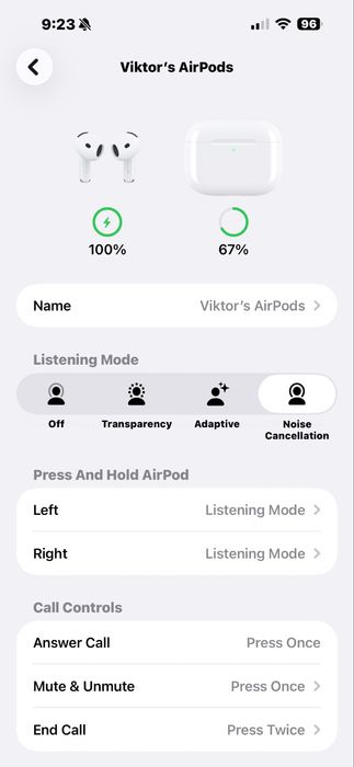 Оригинални Airpods 4 ANC в гаранция + кейс подарък