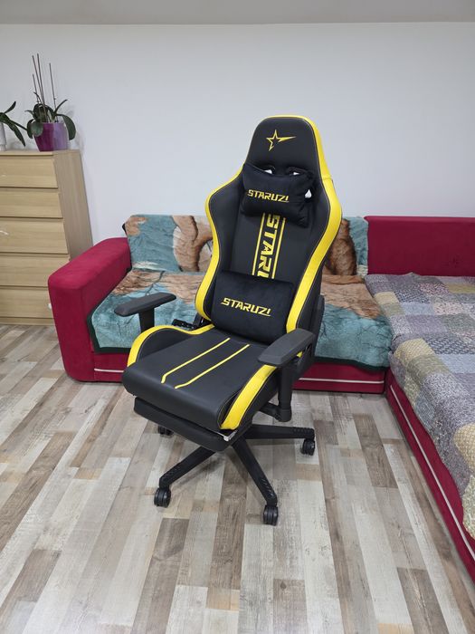 Scaun Gaming Staruzi Reglabil + Suport Lombar și Pernă Gât
