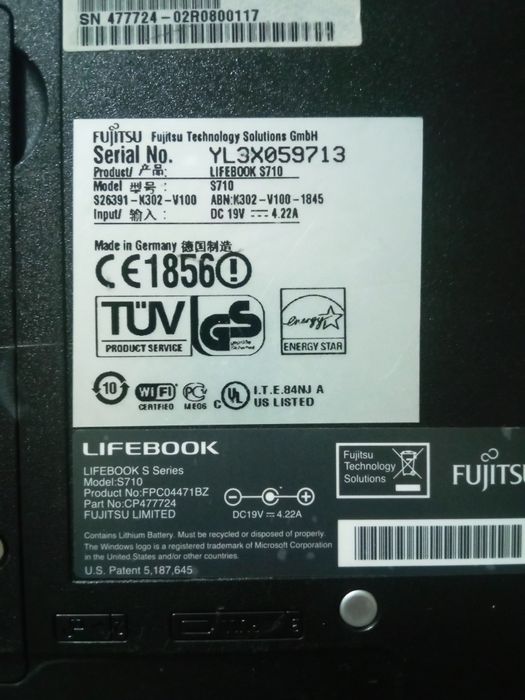 Лаптоп Sony Vaio и Fujitsu lifebook S710