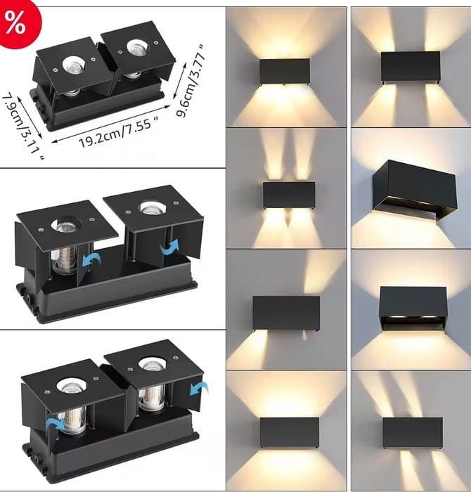 Aplica de perete LED 12W interior/exterior