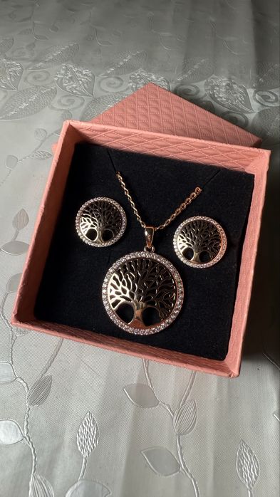 Набор 585 пробамен(сырға,кулон,алқа)