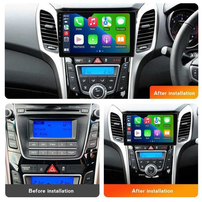 Navigatie Android 14 Hyundai I30 2011-2017 1/8 Gb Waze CarPlay +CAMERA