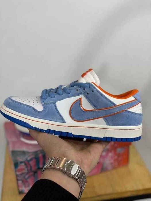 Кроссовки Nike dunk sb low blue/white/orange