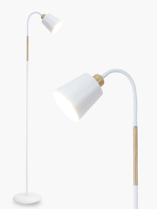 Lampa de Podea Alba (metal) - lemn, 160CM, REDUS de la 250RON