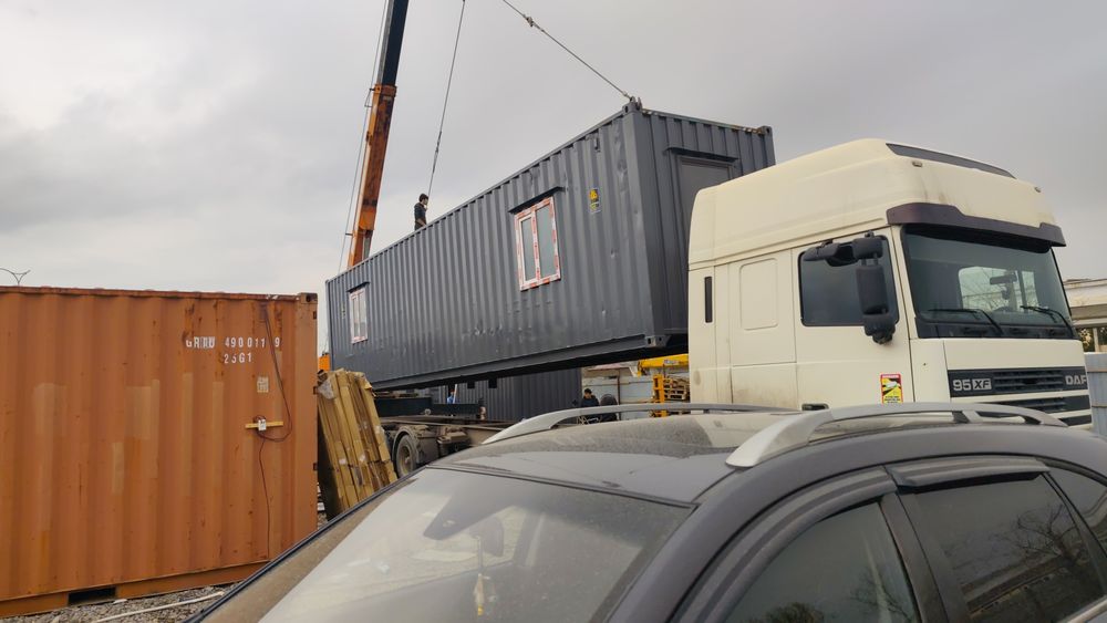 Контейнер Уйлар Офис Ёток Хона Санузел раздельный Охрана бутка