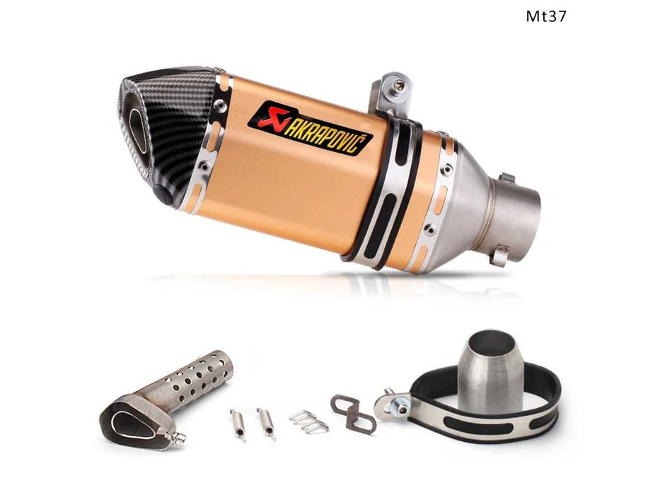 Evacuare AKRAPOVIC, toba sport motocicleta 300 mm, portocaliu carbon