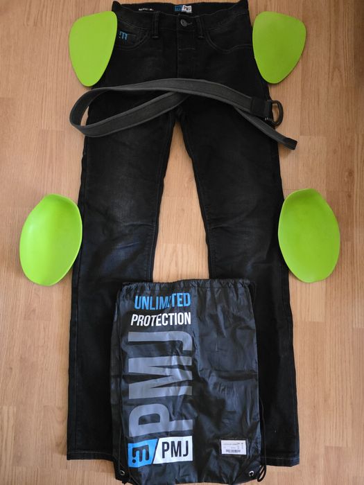 Jeans Moto PMJ Caferacer Negru - W28L30
