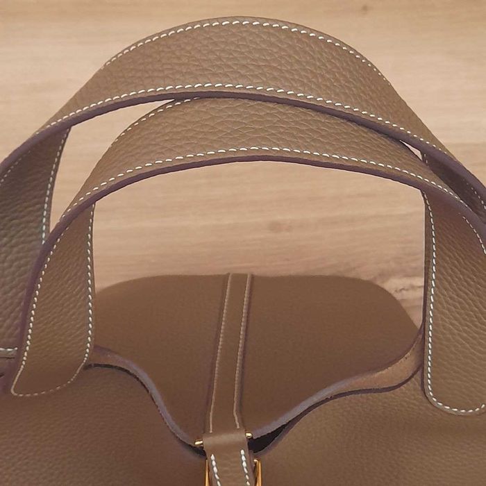 Hermes Etoupe Clemence Picotin 18 Bag / Made in France / Сумка