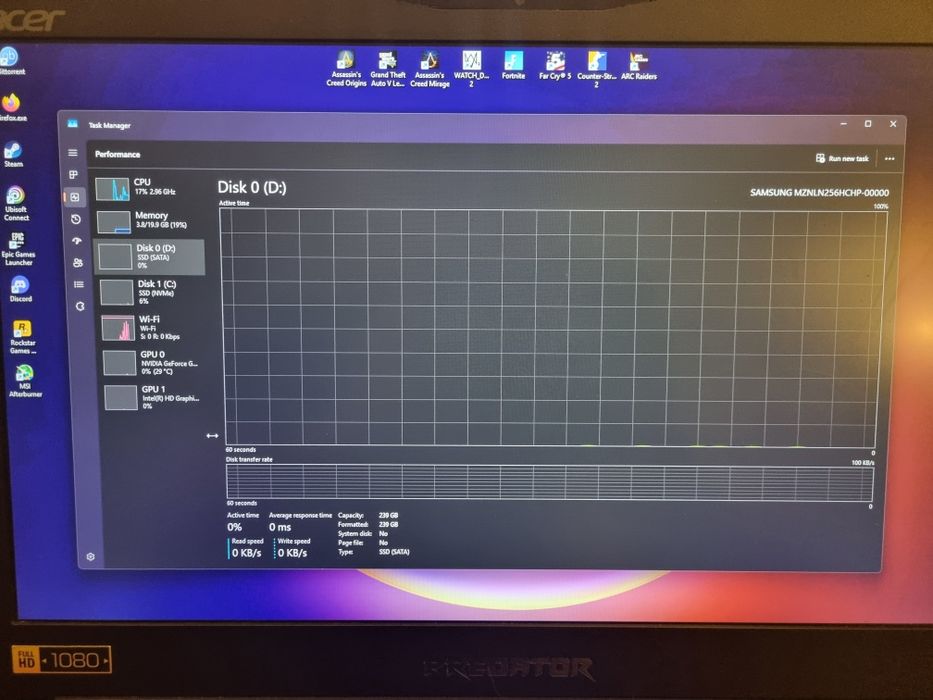 Laptop Gaming Acer Predator 17