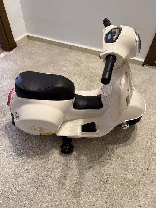 Motocicleta electrica pentru copii 18-36 luni, 66,5x38x52cm, Alb