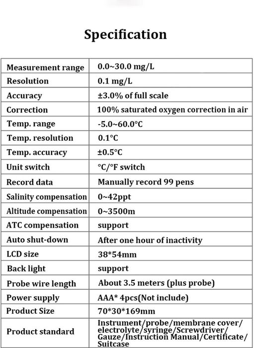 Оксиметр измеритель кислорода в воде