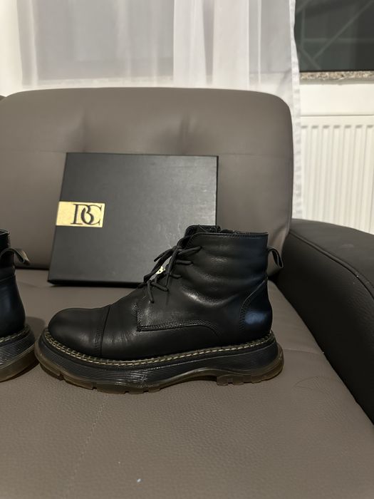 Ботинки натуральная кожанные черные