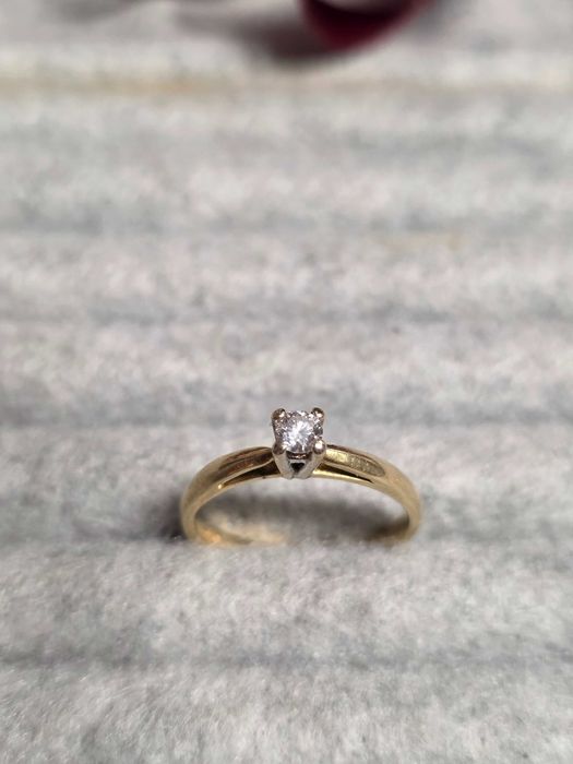 Inele logodna Aur cu diamant natural