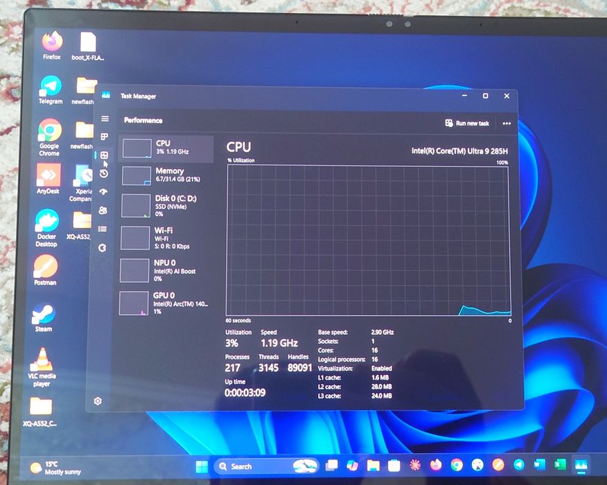 Asus zenbook 14 core ultra 9 285H 32 / 1024 GB