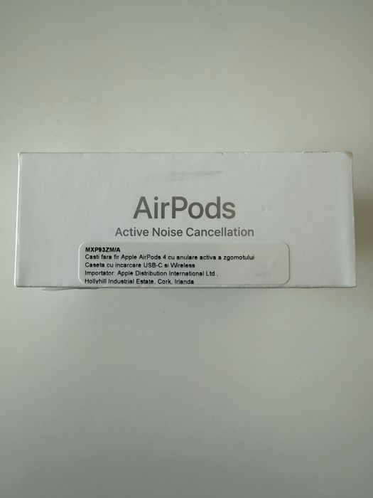 Casti APPLE AirPods 4 Originale, ANC, Noise Cancelling