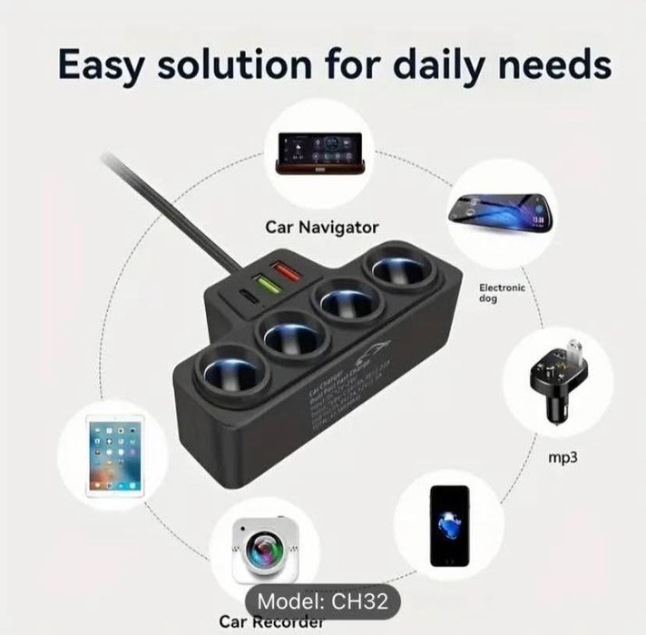 Adaptor universal 4 in 1 pentru incarcare auto