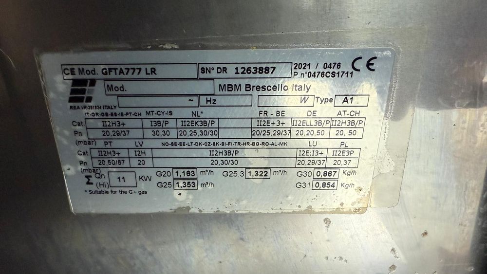 Grill Plita Fry Top termostatat neted + striat crom MBM Italia