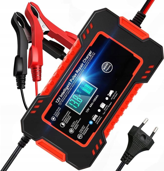 Зарядно устройство за кола , 12V 6A, LCD дисплей, режим на ремонт,