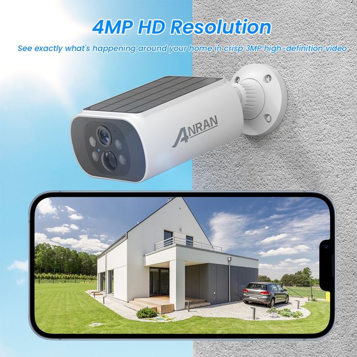 Camera supraveghere solara  Anran 2K - 3 Mpx + micoSd 64 G