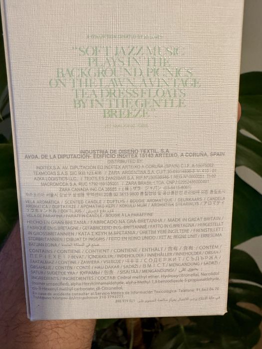 Lumânare parfumată WaterLili Tea Dress - Zara colecția cu Jo Malone - mare xxl - 470g