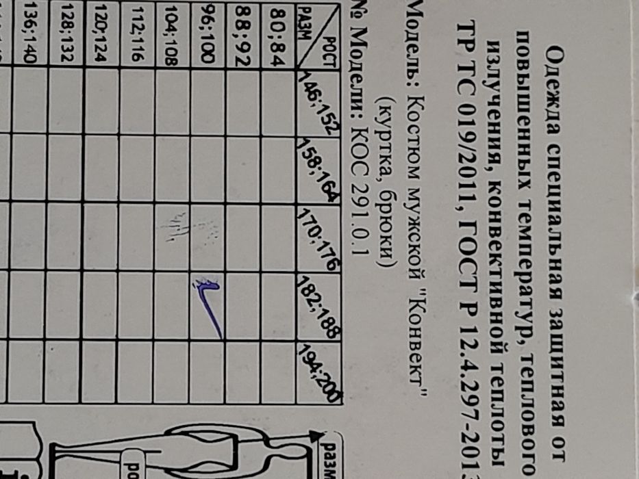 Спец одежда мужская