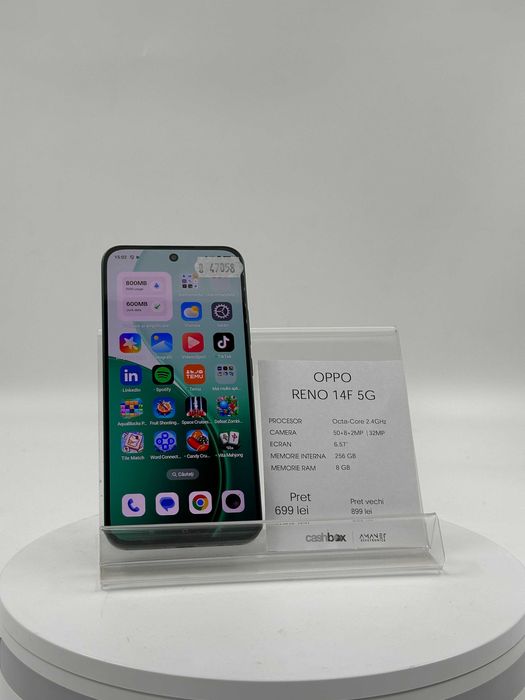 Oppo Reno 14F 5G 256GB 8GB RAM Garantie 24 Luni CashBox
