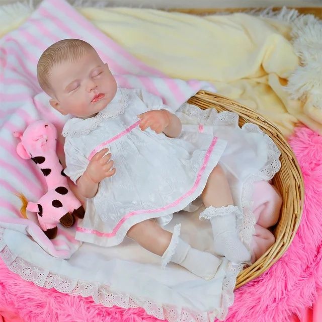 Кукла реборн, преродено бебе, момиче, силиконова реалистична кукла