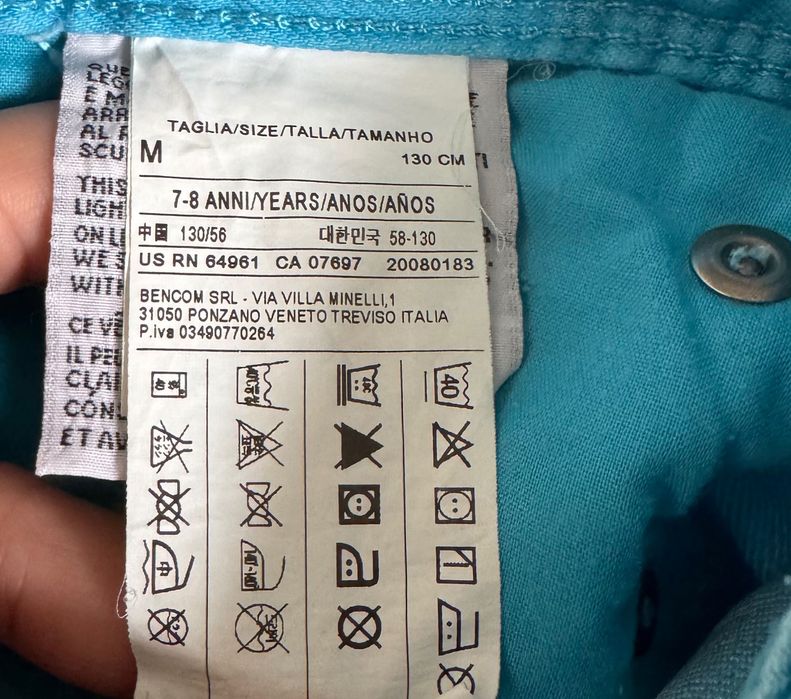 Pantaloni blugi copii - baieti 8-9 ani, United Colours of Benetton, stare impecabilă
