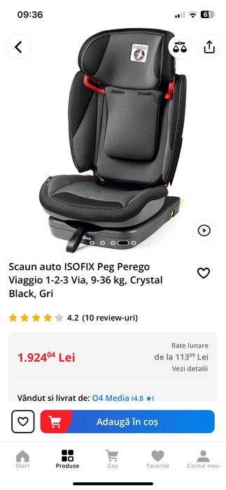 Scaun auto copii Peg Perego