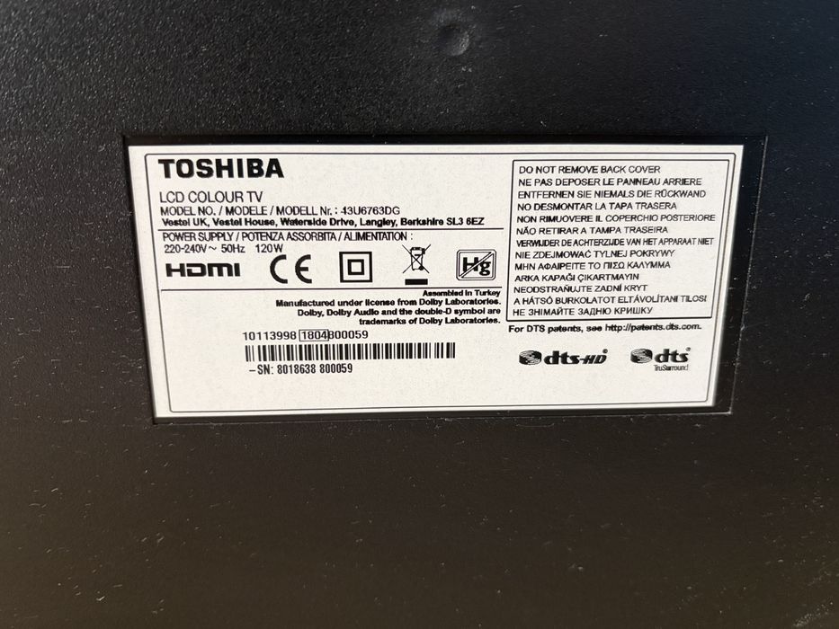 4K Smart Телевизор Toshiba 43U6763DG