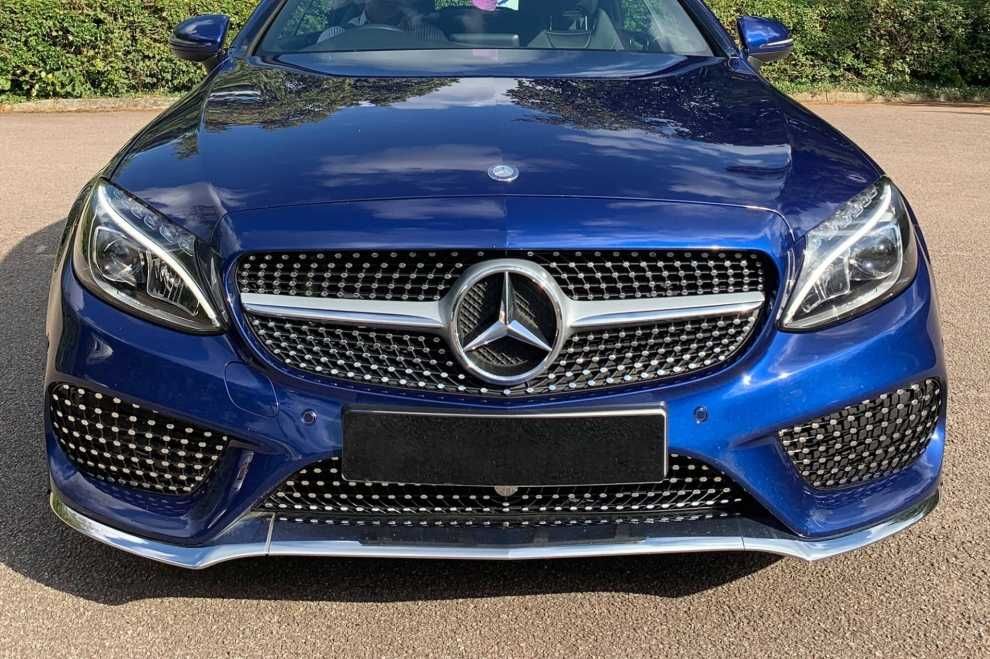 Хром/сива диамантена решетка за Mercedes C класа W205 седан S205 комби