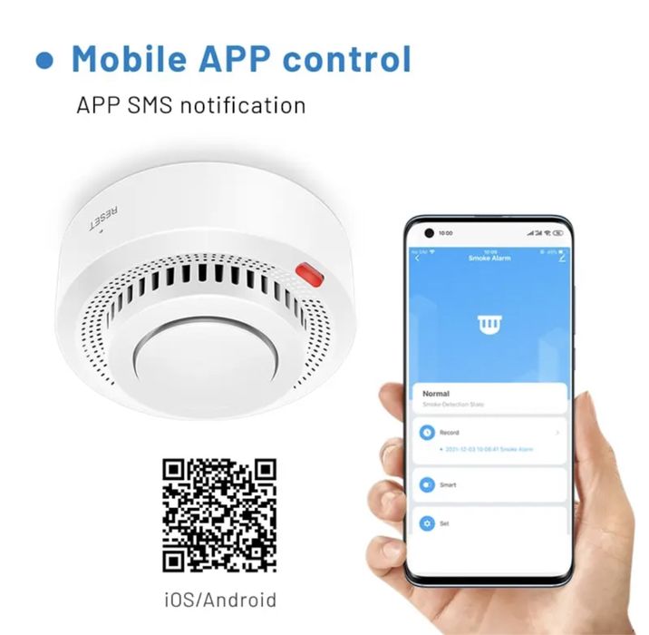 Senzor detector de fum smart WIFI