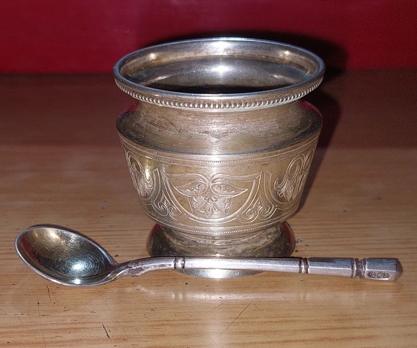 Антикварная Солонка для соли. Серебро 84 пробы. По цене за 1 грамм