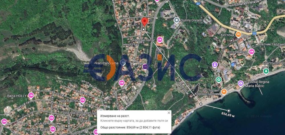 Триетажна вила с панорамна гледка към морето в Балчик, България, 116