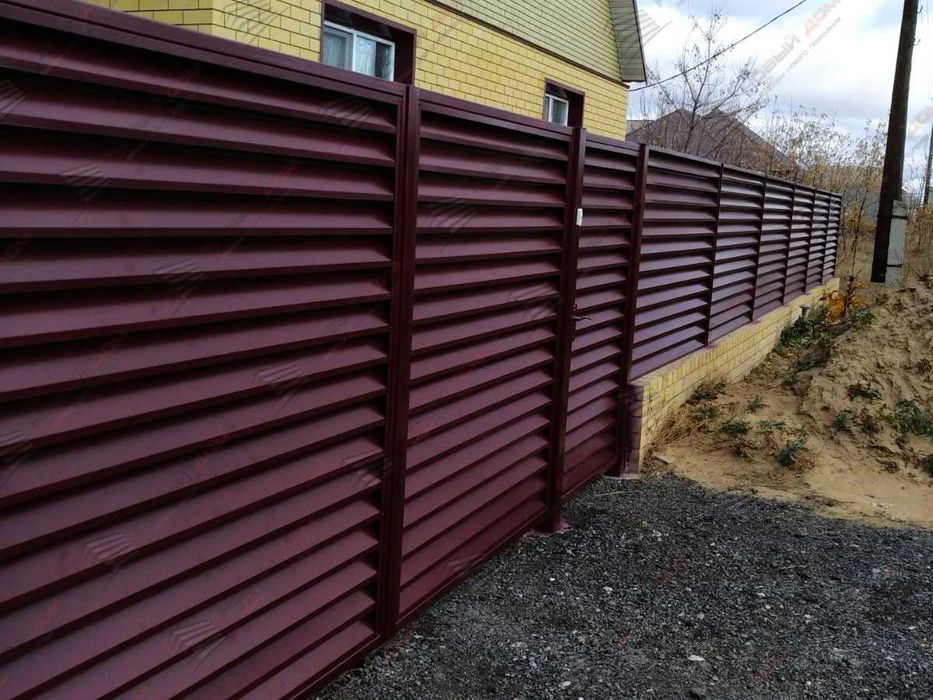 Забор жалюзи из металла