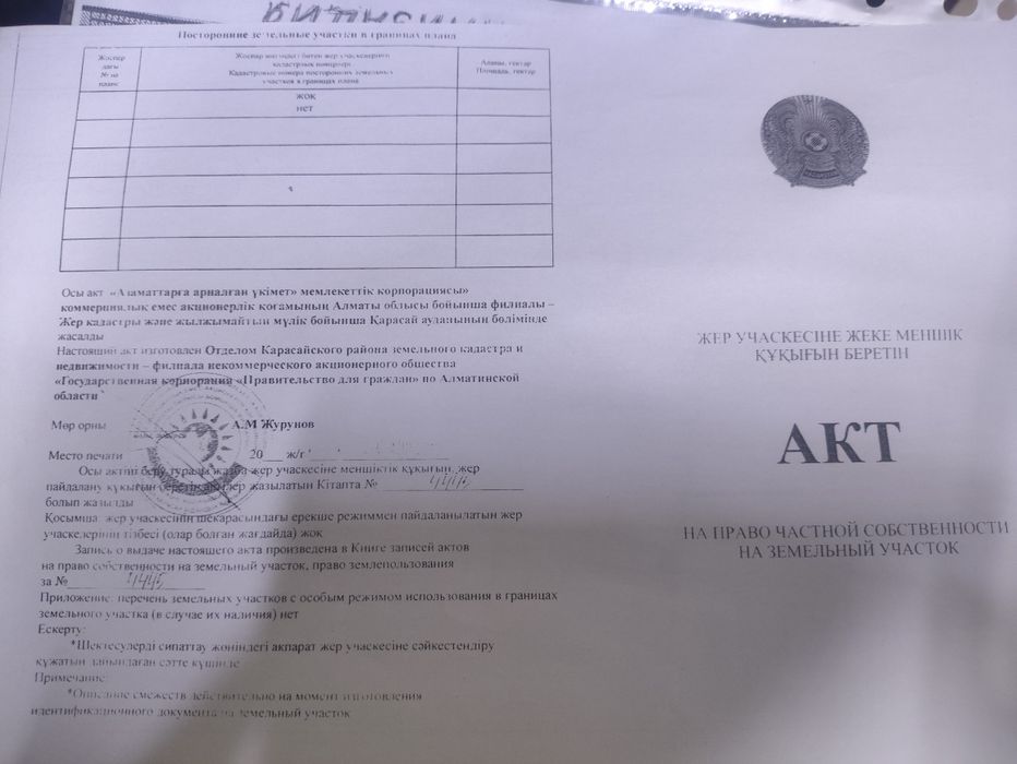Алматы маңында Іргеліден арзан бағада Жер телімдер
