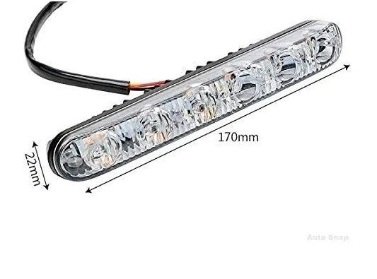 LED DRL дневни светлини с вграден бягащ мигач 12-24V