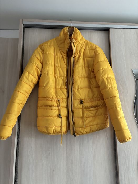 Geaca  de primavara dama,galben mustar,marimea M