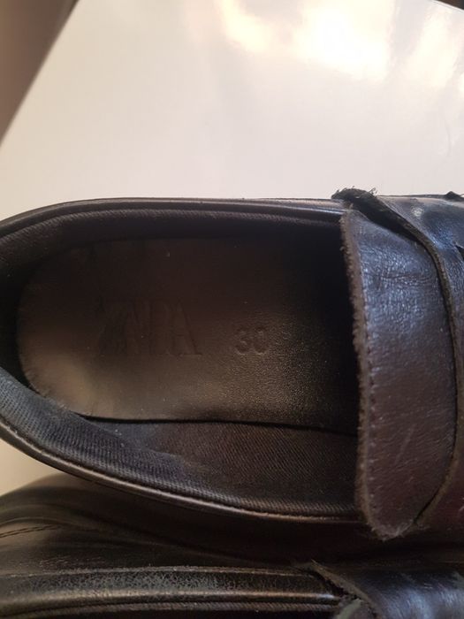 Лоферы зара кожа