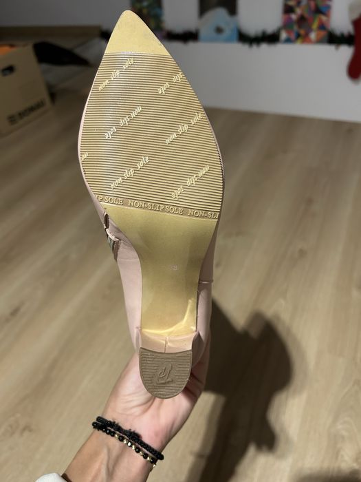 Cizme din piele naturala roz, marimea 38